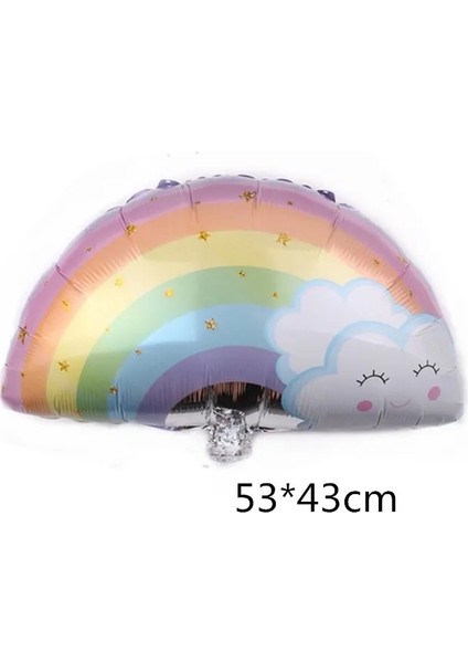 Gökkuşağı Yıldızlı Folyo Balon 53X43 cm