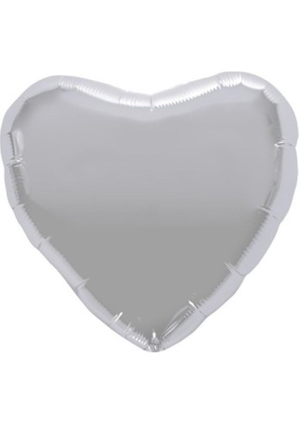 Kalp Gümüş 24 Inç Folyo Balon