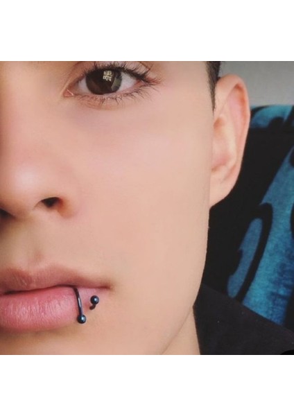 Siyah Renk Cerrahi Çelik Spiral Piercing Kulak Dudak Burun Kaş Kıvrımlı Piercing fiyatları