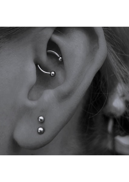 Gold Renk Cerrahi Çelik Toplu Piercing 10 mm Helix Lob Conch Daith modelleri