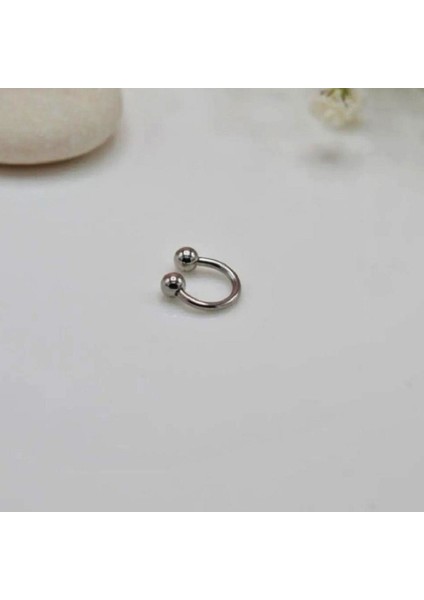 6 mm Düz Çelik Tragus Helix Piercing Silver Renk Ucu Toplu fiyatları