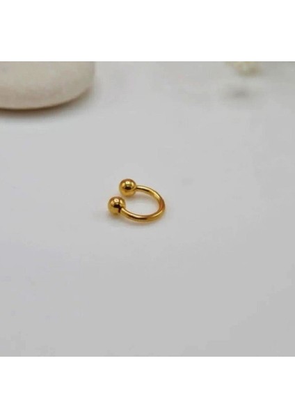 8 mm Düz Çelik Tragus Helix Piercing Rook Daith Gold Renk Ucu Toplu fiyatları