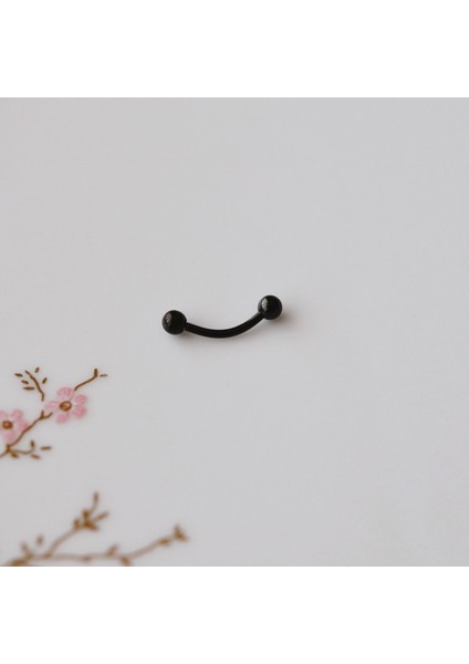 8 mm Cerrahi Çelik Siyah Renkli Iki Ucu Top Piercing Tragus Helix Conch Lob Daith modelleri
