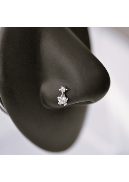 925 Ayar Gümüş Kelebek Sallantılı Hızma Kelebekli Burun Hızma Piercing modelleri