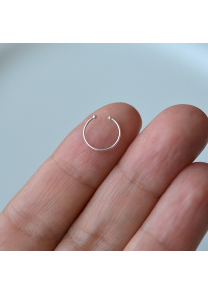 925 Ayar Gümüş Sıkıştırmalı Halka Hızma Delik Gerektirmeyen Hızma Fake Piercing fırsatları