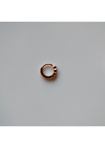 Rose Gold Renk Cerrahi Çelik Taşlı Halka Tragus Piercing Helix Lob Kıkırdak modelleri