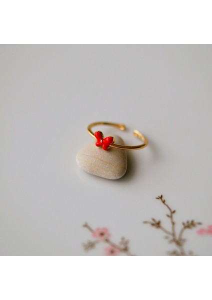 Minik Kelebek Ayarlanabilir Yüzük Eklemm Yüzüğü