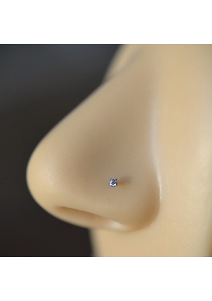 Cerrahi Çelik Gümüş Renk Minik Tektaş Burun Piercing Tektaş Hızma fırsatları