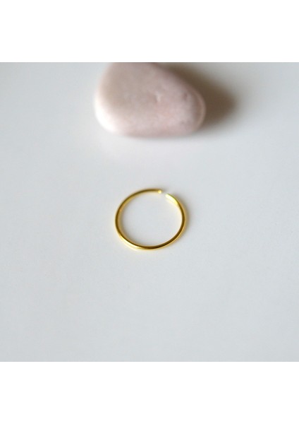 925 Ayar Gümüş Halka Hızma Burun Piercing 10 mm Gold fiyatları
