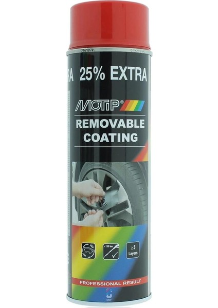 Soyulabilir Sıvı Kauçuk Plastidip Plastik Sprey Boya Kırmızı 500 ml - 04309
