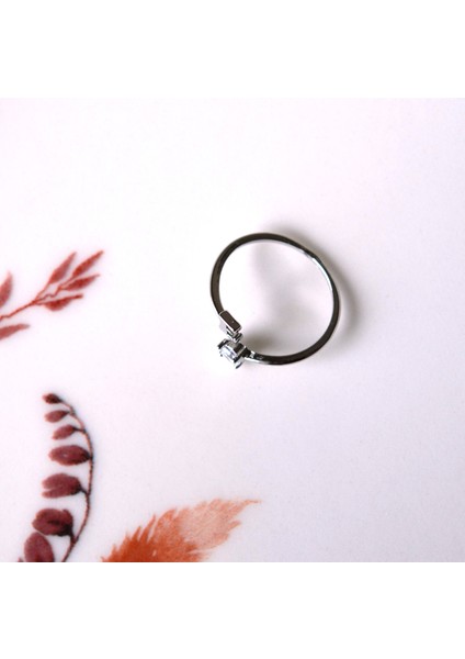 A Harfi Yüzük Ayarlanabilir Eklemm Yüzüğü Gümüş Renkli fiyatları