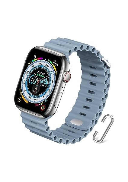 Apple Watch Uyumlu 42MM 44MM 45MM 49MM 1/2/3/4/5/6/se/7/8/ultra Akıllı Saat Ocean Kordon ve Kayışı