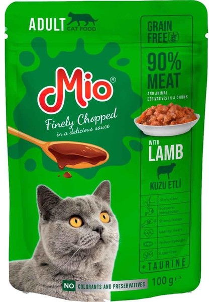 Kedi Yaş Mama Kuzu Etli 100 gr