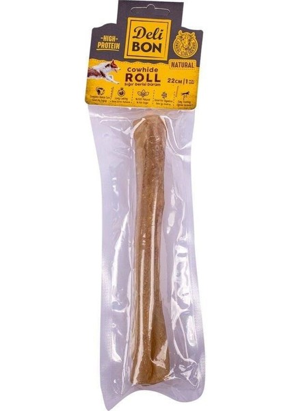 Naturel El Örgüsü Sığır Derisi Dürüm Kemik 22 cm