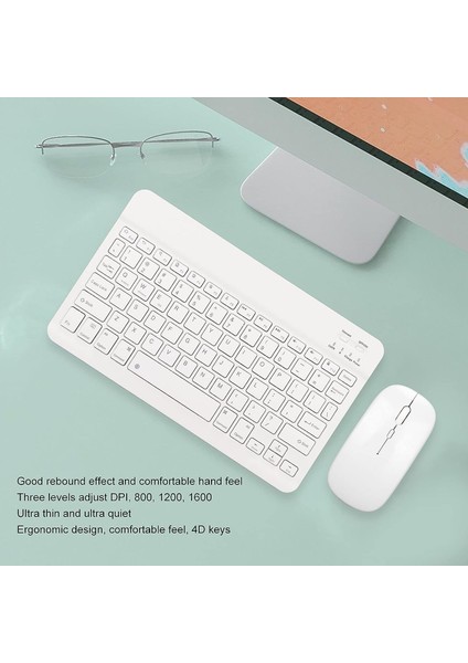 Kablosuz Bluetooth Klavye Mouse Set Apple iPad Air Uyumlu