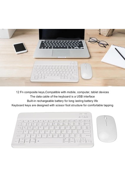 Kablosuz Bluetooth Klavye Mouse Set Apple iPad Air Uyumlu