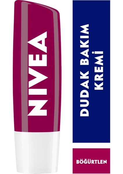 NIVEA Böğürtlen Dudak Bakım Kremi  ve Dudak Parlatıcısı 4,8gr,24 Saat Nem,hafif Bordo Işıltı,doğal Yağlar ile Dudak Bakımı