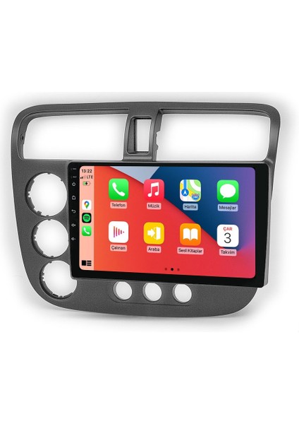Honda Civic 2002 2005 9inç 2gb Ram Kablosuz Carplay Android Auto Oem Multimedya Navigasyon