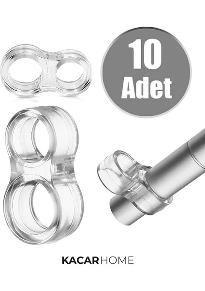 10 Adet Şeffaf Kapı Durdurucu Silikon Kapı Pencere Kolu Tutucu Kapı Kolu Tamponu