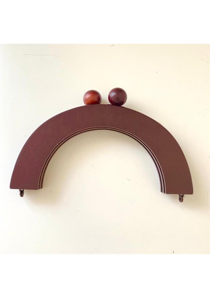 Çanta Bursu Ahşap Oval Boncuklu Yanik Kahve 20 cm fiyatları