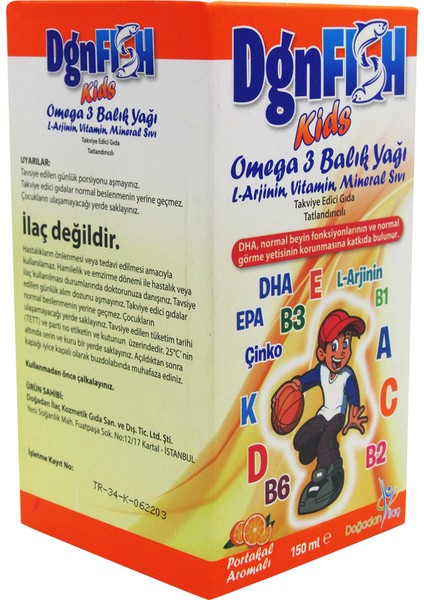 Dgn Fish Kids Omega 3 Balık Yağı