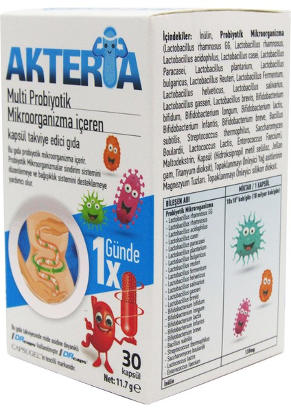Akteria Multi Probiyotik 30 Kapsül