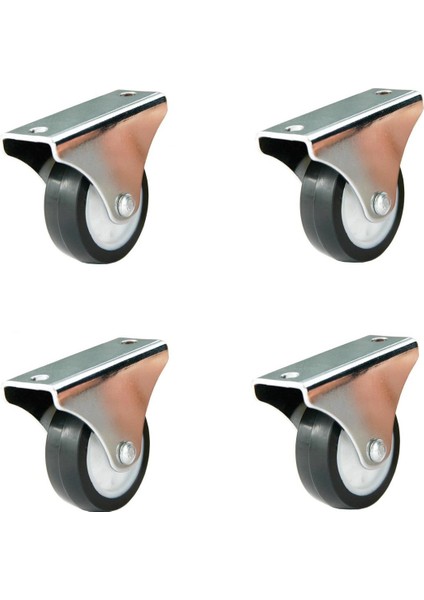 4 Adet Hts Sabit Tablalı Mobilya Tekeri Tekerlek Çap : 40 mm Kod : 114