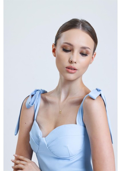 Altın Sade H Harfi Kolye