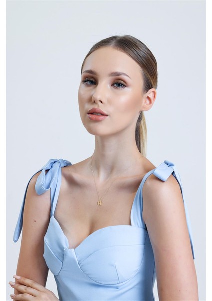 Altın Sade H Harfi Kolye