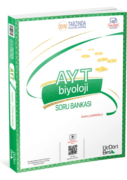 ÜçDörtBeş Yayınları AYT Biyoloji Konu Özetli Soru Bankası