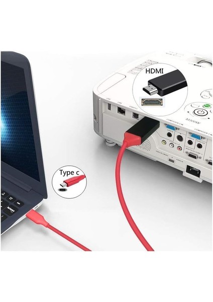 Ipad Pro Için Usb-C 4K HDMI Görüntü ve Ses Aktarım Kablosu.