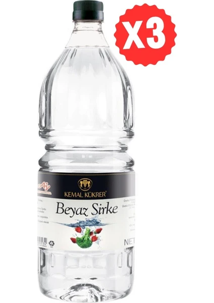 Kemal Kükrer Beyaz Sirke Pet 3x1 Lt