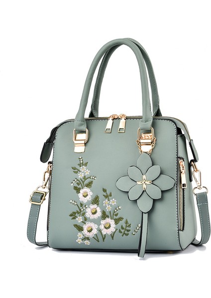 Bayanlar Işlemeli Çanta Basit Omuz Messenger Çanta (Yurt Dışından)