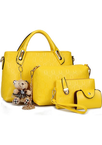 Kadın Çantası Dört Parçalı Set Anne Çantası Tek Omuz Crossbody (Yurt Dışından)