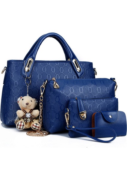 Kadın Çantası Dört Parçalı Set Anne Çantası Tek Omuz Crossbody (Yurt Dışından)