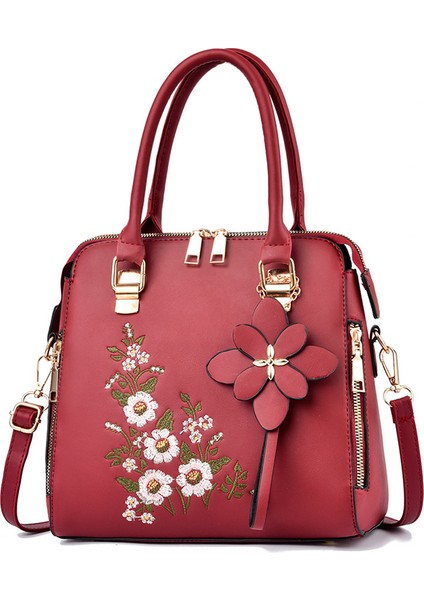 Bayanlar Işlemeli Çanta Basit Omuz Messenger Çanta (Yurt Dışından) modelleri