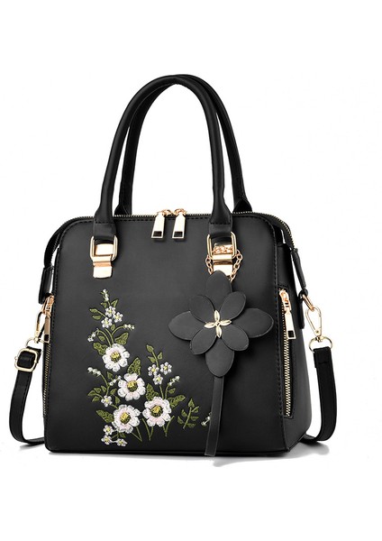 Bayanlar Işlemeli Çanta Basit Omuz Messenger Çanta (Yurt Dışından) modelleri