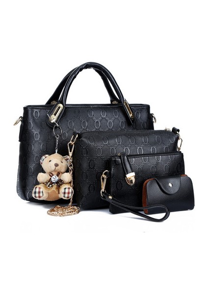 Kadın Çantası Dört Parçalı Set Anne Çantası Tek Omuz Crossbody (Yurt Dışından)