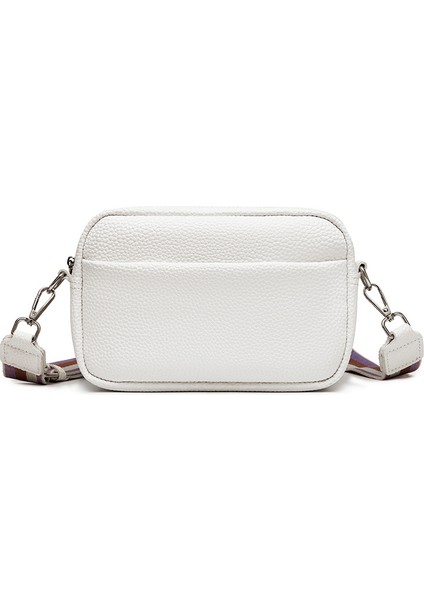 Düz Renk Pu Askılı Çanta Kadın Küçük Çanta Bayanlar Omuzdan Askili Çanta Küçük Kare Çanta (Yurt Dışından)