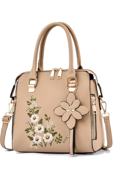 Bayanlar Işlemeli Çanta Basit Omuz Messenger Çanta (Yurt Dışından)