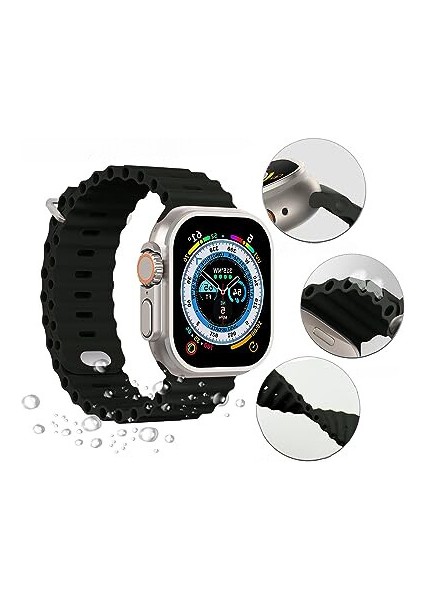 Apple Watch Uyumlu 42MM 44MM 45MM 49MM 1/2/3/4/5/6/se/7/8/ultra Akıllı Saat Ocean Kordon ve Kayışı