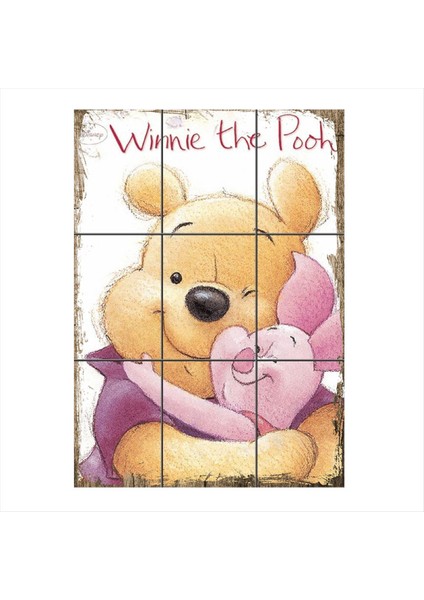 Winnie The Pooh Mdf 9 Parça Puzzle Tablo