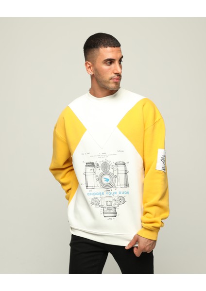 Owut Collection Erkek Oversize Baskılı Sweatshirt