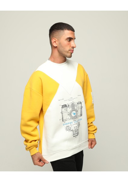 Owut Collection Erkek Oversize Baskılı Sweatshirt