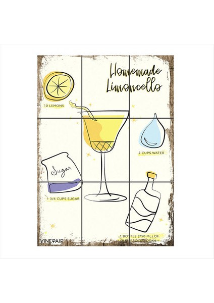 Limoncello Tasarım 9 Parça Puzzle Tablo