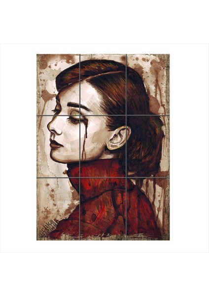 Ağlayan Kadın Temalı Mdf 9 Parça Puzzle Tablo