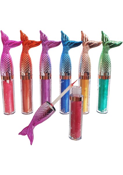 6' lı Renkli Balık Desenli Liquid Eyeshadow Göz Farı