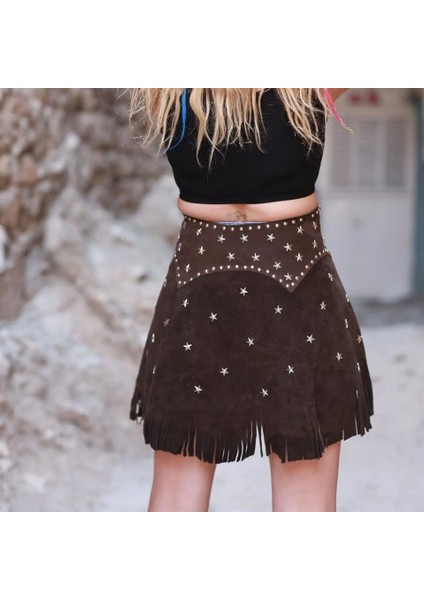 Amazon Stars Antik Tema Hakiki Süet Deri Kemer (80CM) fırsatları