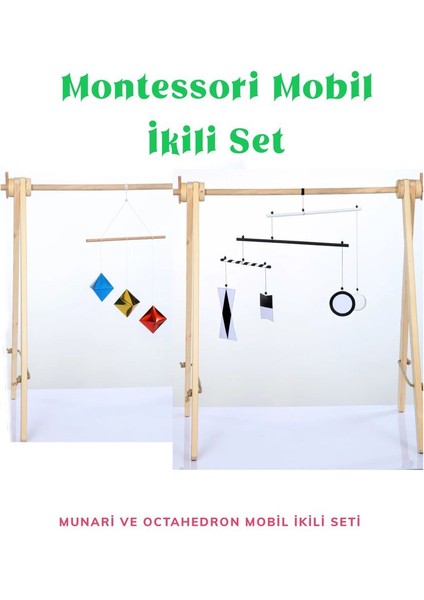 Montessori Octahedron ve Munari Mobil Seti / Ikili Mobil Seti