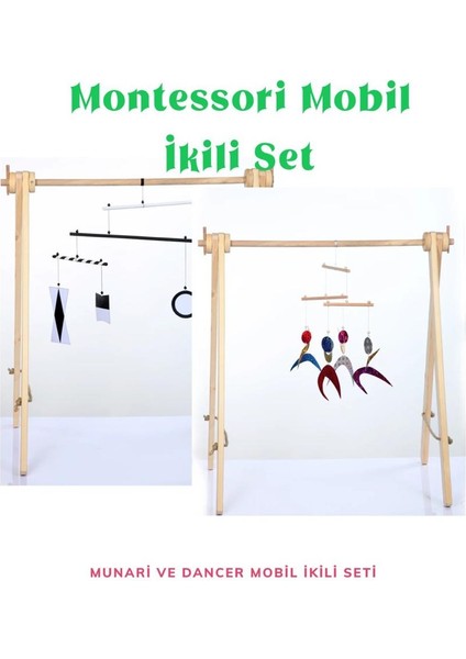 Montessori Dancer ve Munari Mobil Seti / Ikili Mobil